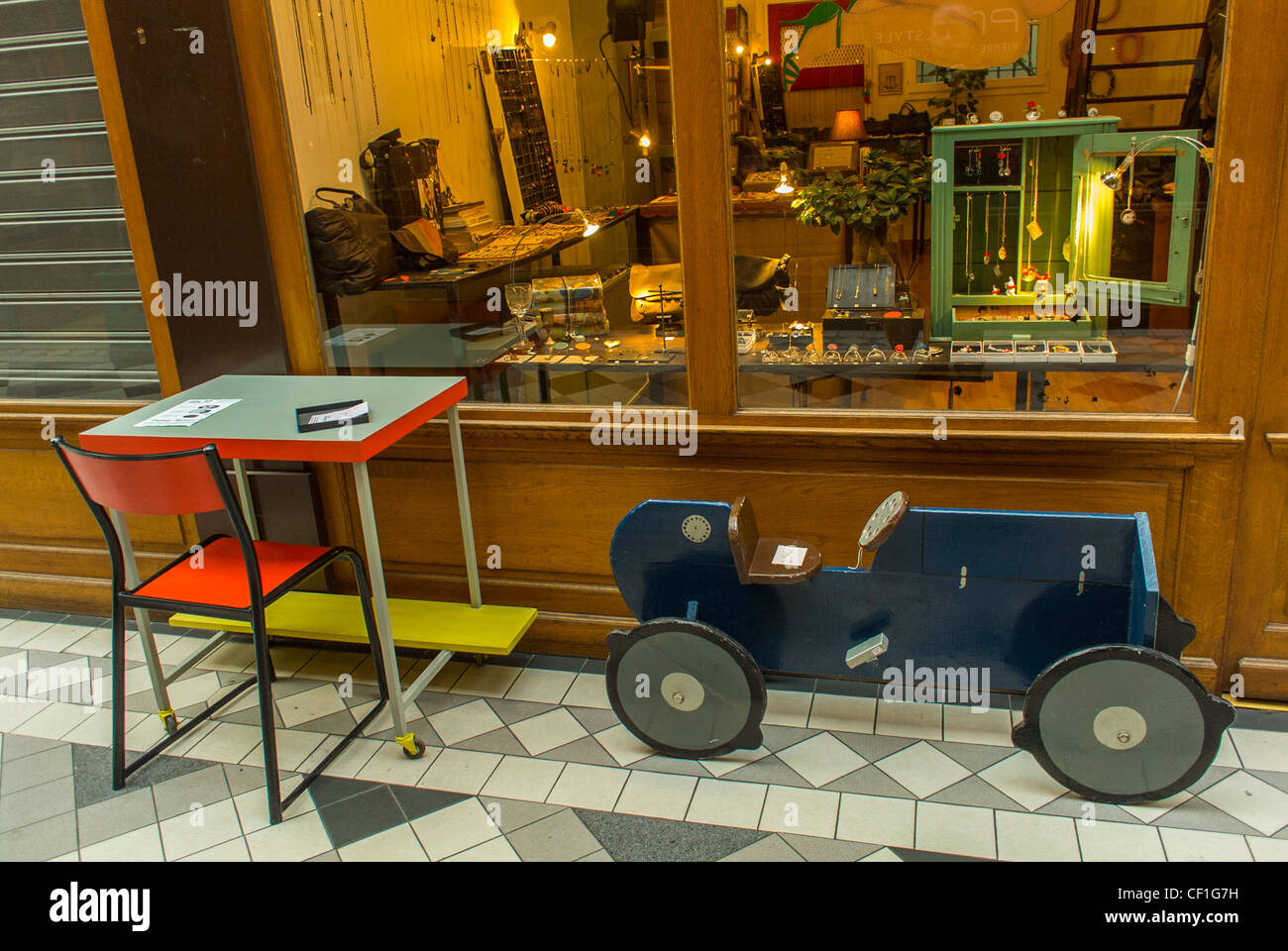 Paris, France, Vintage Objects, Antiques Toys and Furniture Shop Front
