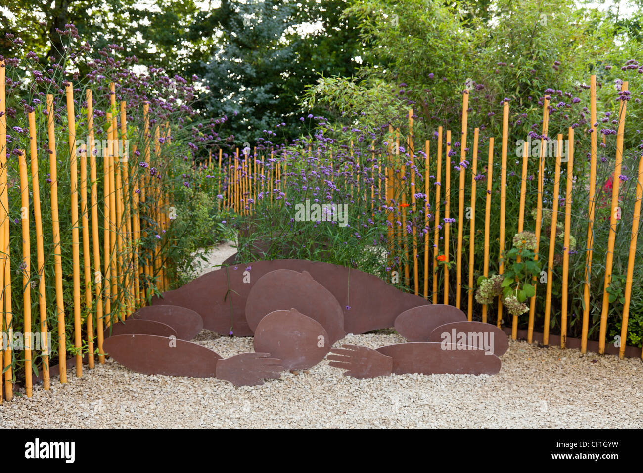 Festival International des Jardins de Chaumont-sur-Loire, 2010, "Jardins corps et âmes" : garden "Hortiethérapie Sensorielle" Stock Photo