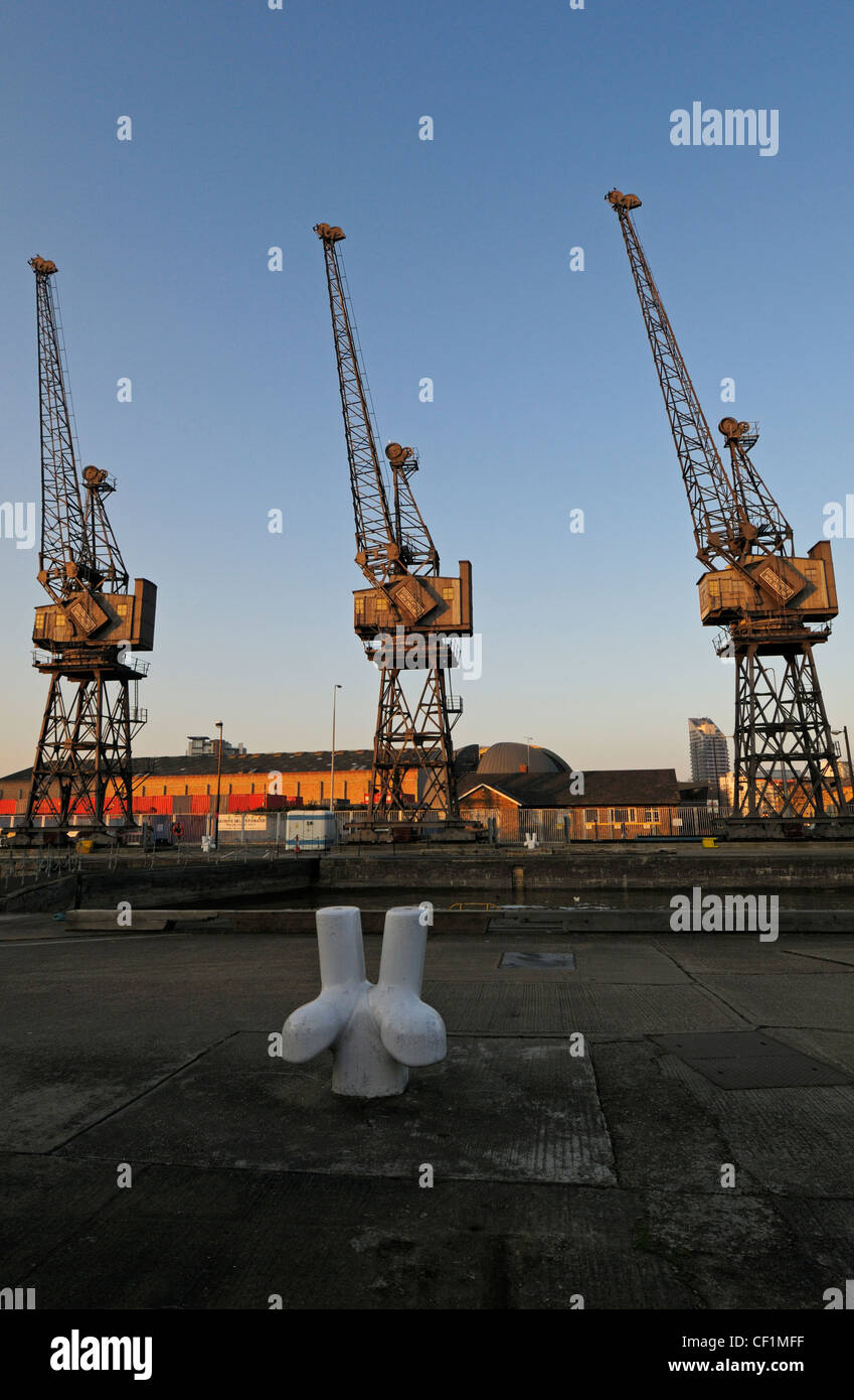 Stothert and Pitt dock crane, Canary Wharf, Docklands, East London, United Kingdom Stock Photo