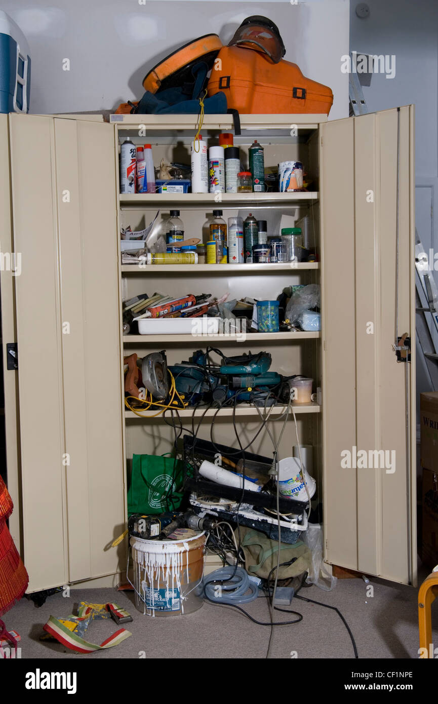 Disorganized Storage Closet