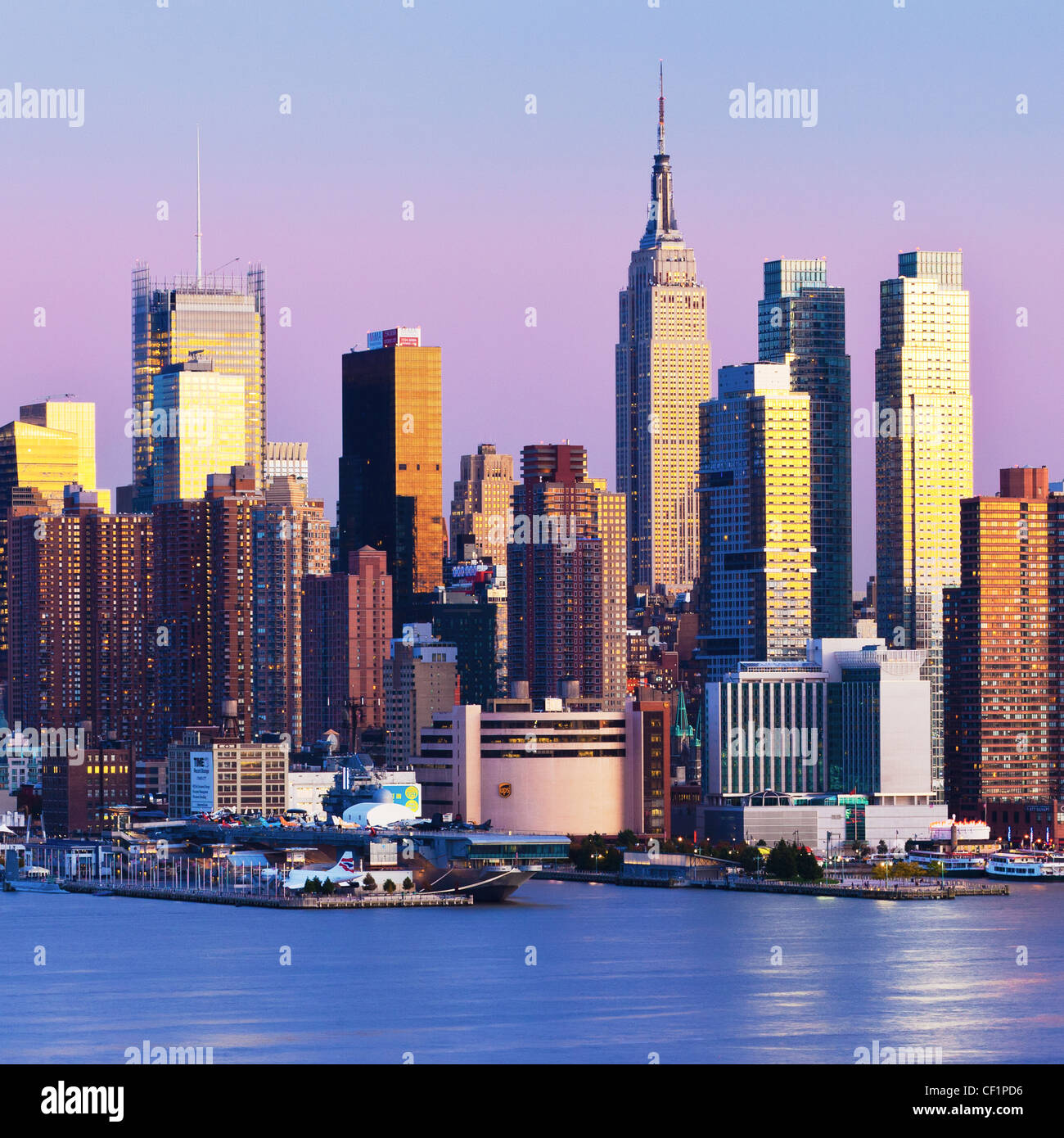 Manhattan, view of Midtown Manhattan across the Hudson River, New York, United States of America Stock Photo