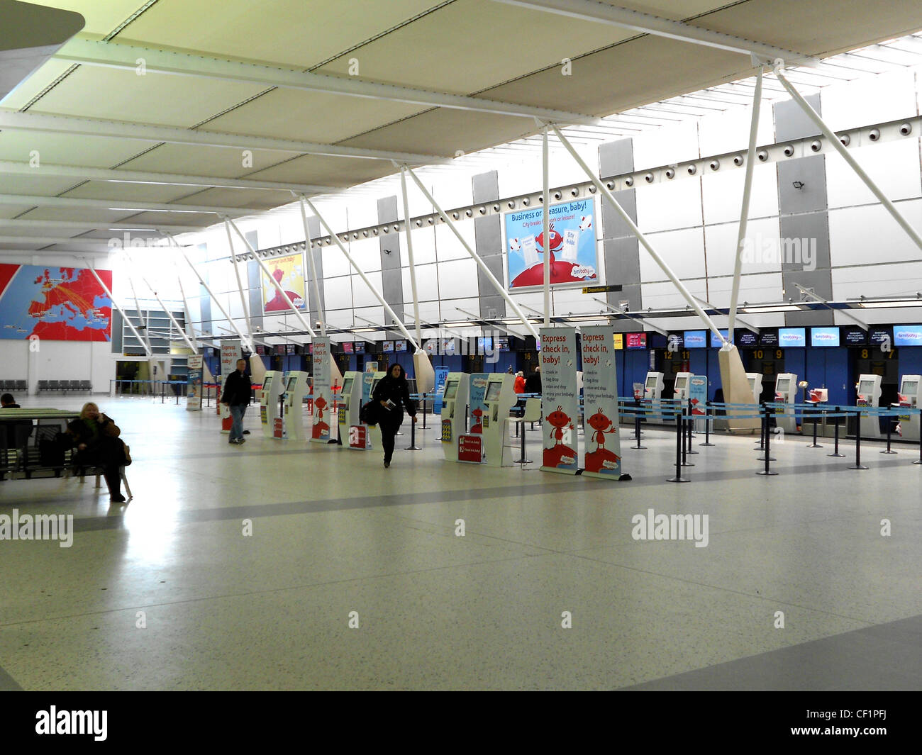Check in hall, East Midlands Airport, Castle Donnington, Leicestershire