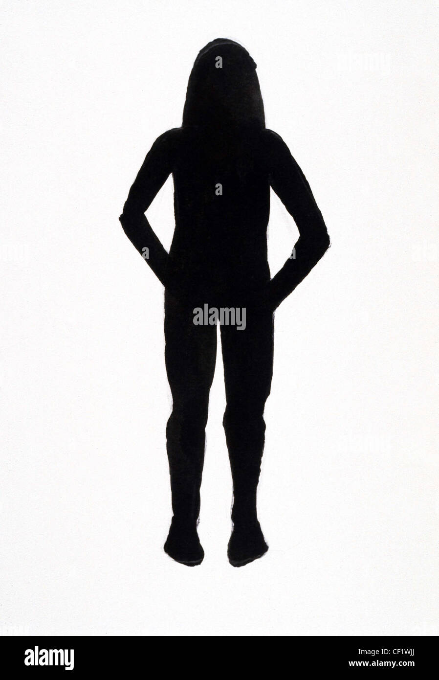 Silhoutte illustrations of Female body shape hands on hips Stock Photo Alamy