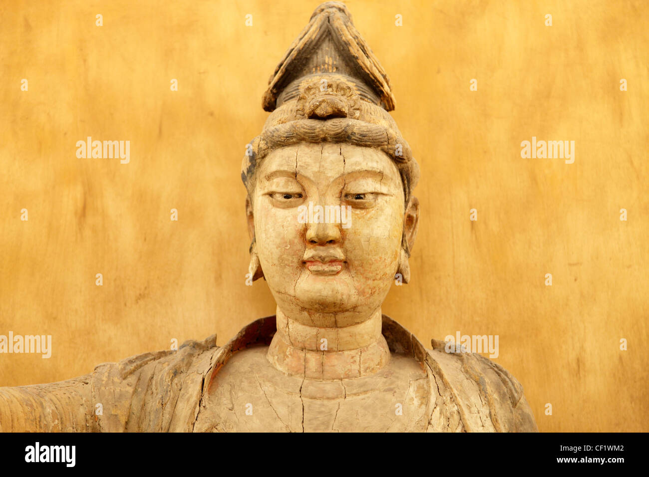 Sung Dynasty Bodhisattva in the Department of Antiquities of the Fitzwilliam Museum, Cambridge. Stock Photo