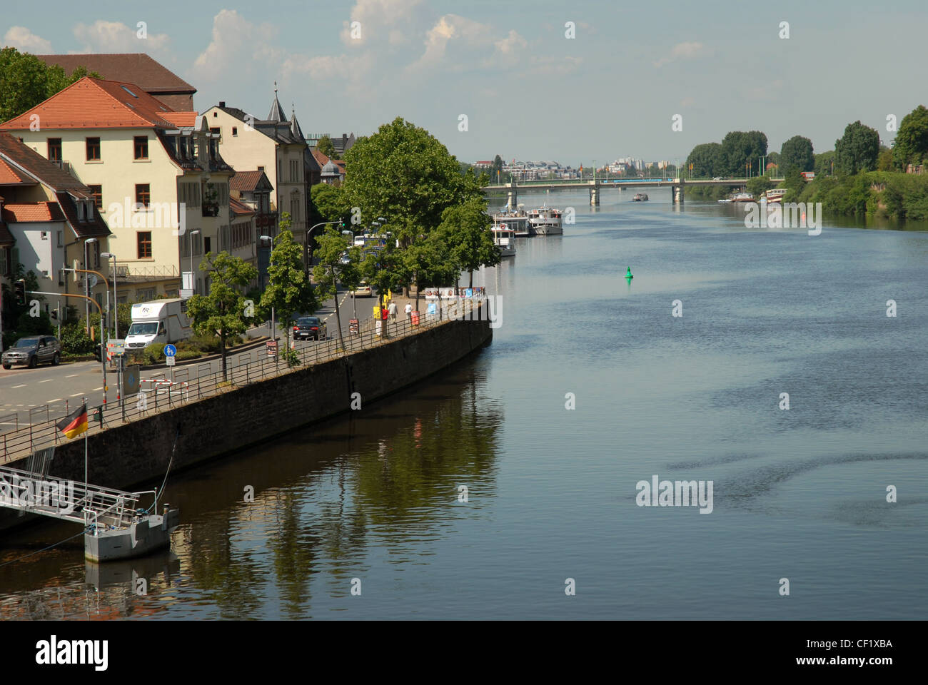 River Neckar Heidelberg Germany Stock Photo