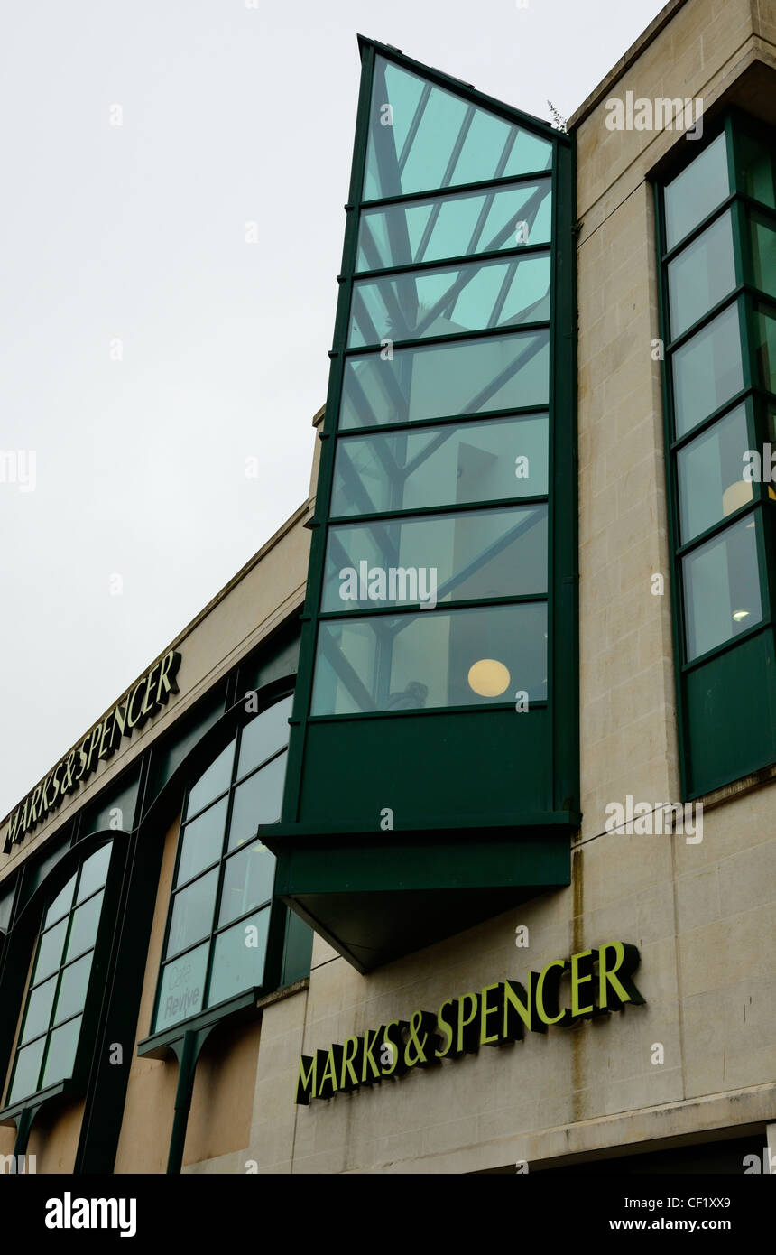 Close up of the Marks & Spencer building on Lemon Quay, Truro Stock Photo