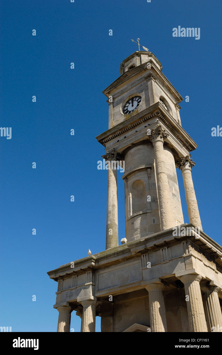 The clock tower on Herne Bay seafront. It is the first ever