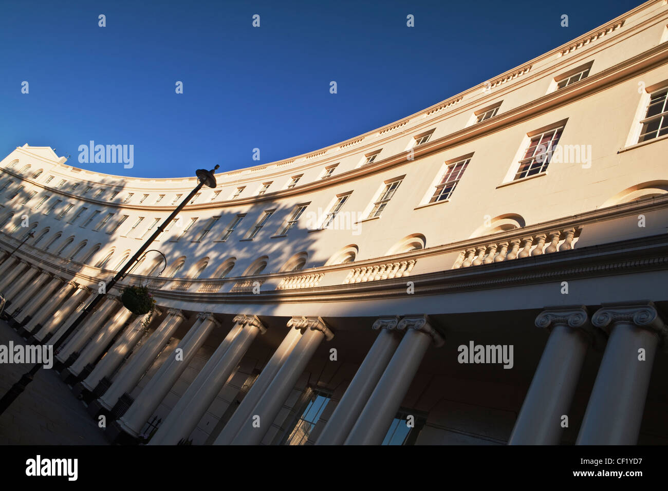 Stuccoed terraced houses by the architect John Nash in Park Crescent