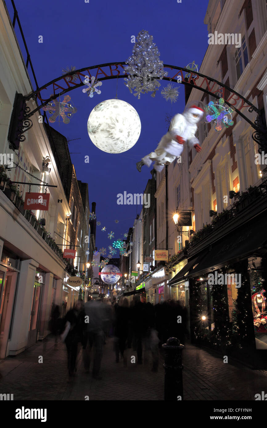 The famous Christmas Lights in Carnaby Street, City of Westminster