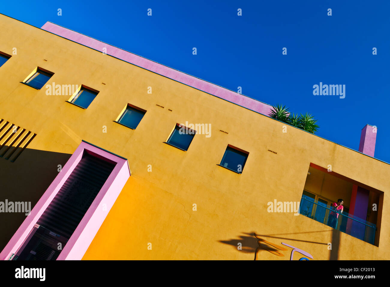 The exterior of the Fashion and Textile Museum (FTM), designed by Mexican architect Ricardo Legorreta. The museum was founded by Stock Photo