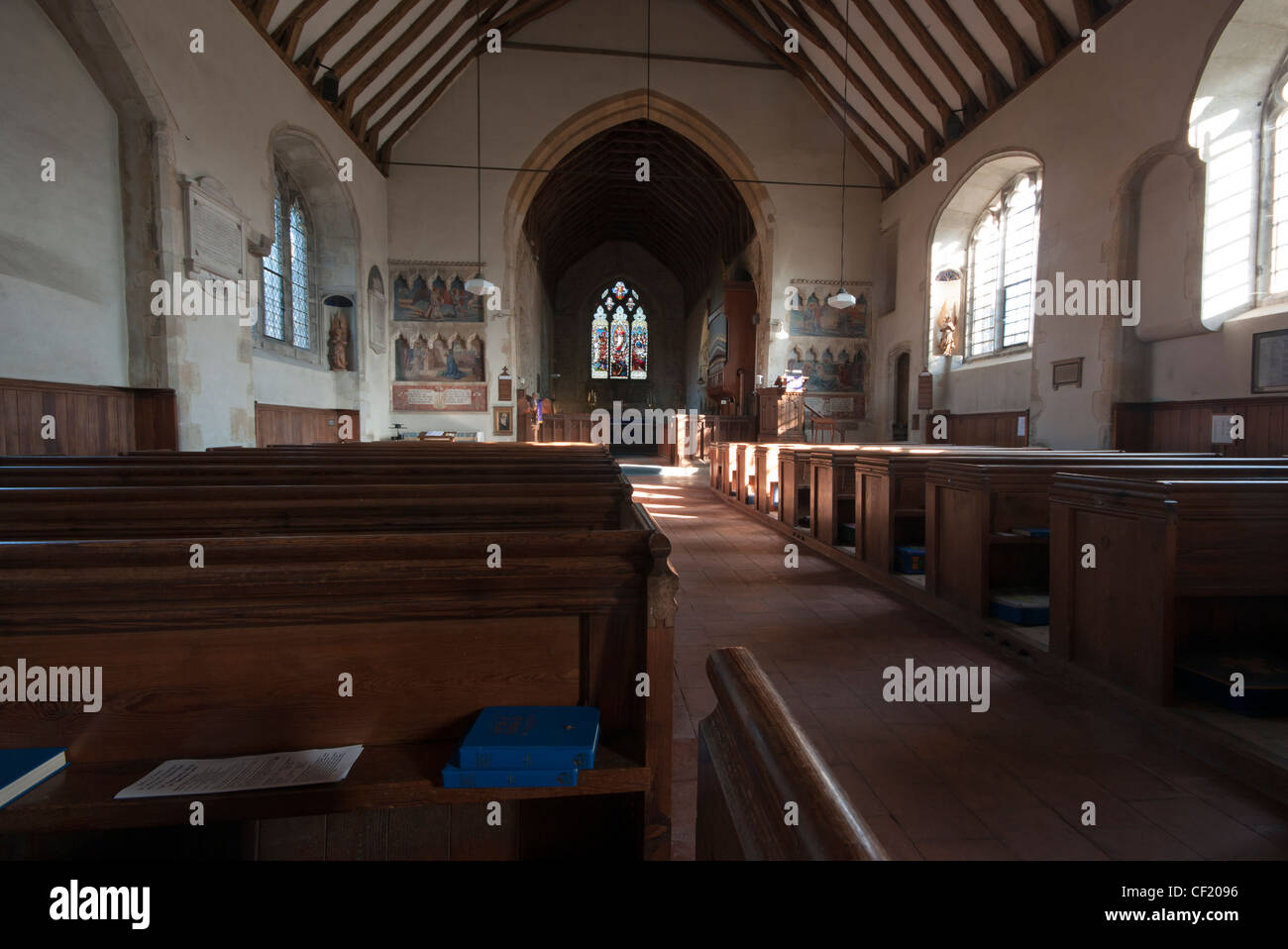 Inside Interior Of St Saint Michael The Archangel Parish Church Smarden Kent UK Village Churches Stock Photo