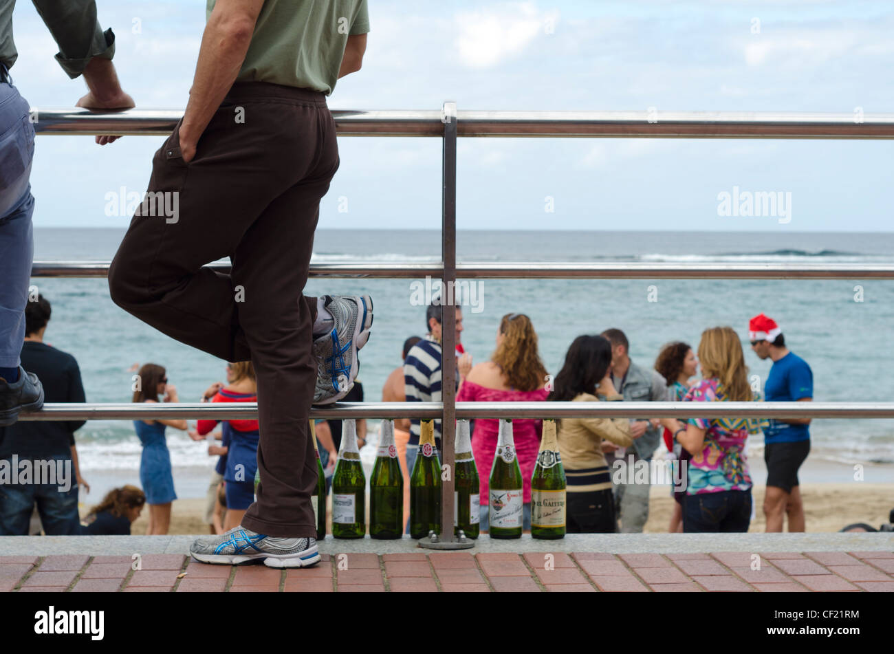 Christmas party in the beach Stock Photo - Alamy
