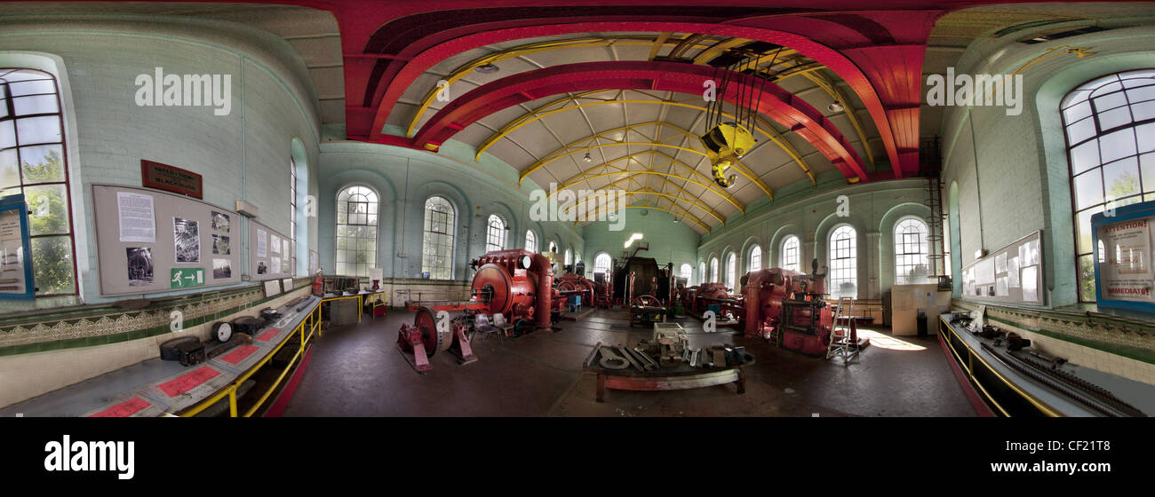 Astley Green Colliery Winding Gear Panorama Pano Stock Photo