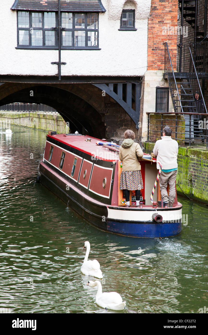 Barge under bridge on river hires stock photography and images Alamy