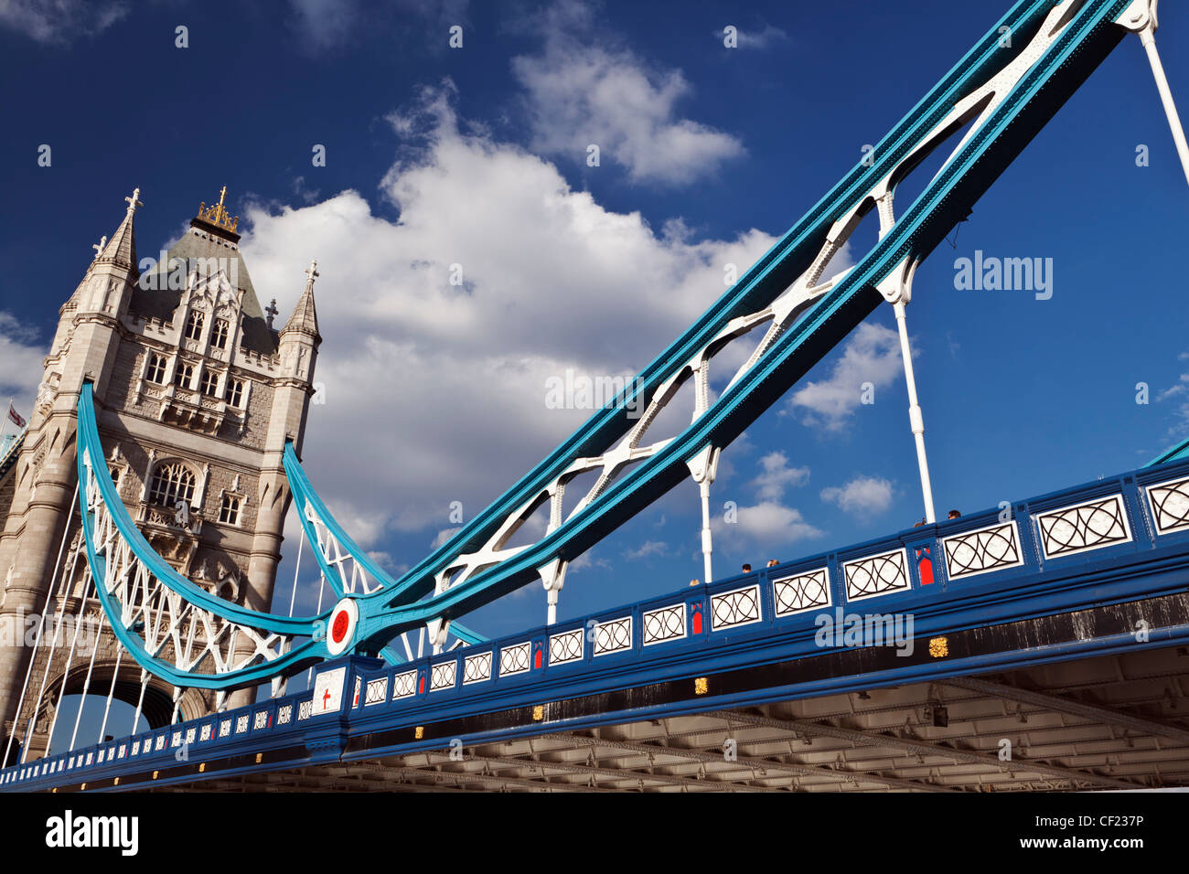 Tower Bridge over the River Thames, one of London's most famous and iconic landmarks. Stock Photo