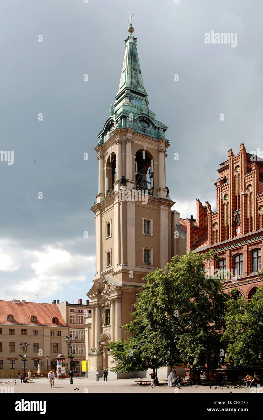 Church of the Holy Spirit at the market square in the old town of Torun. Stock Photo