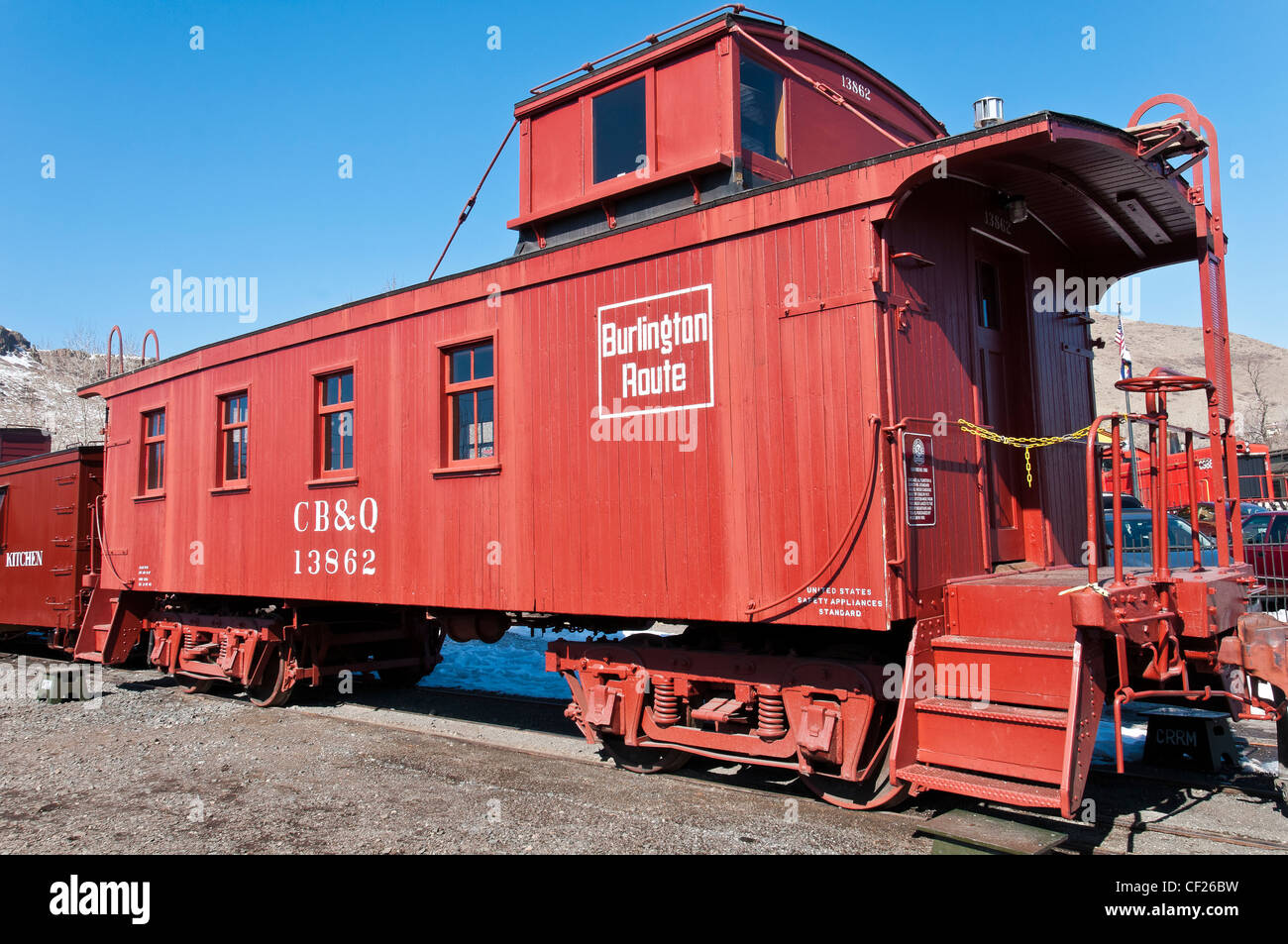Burlington Route caboose, Colorado Railroad Museum, Golden, Colorado Stock Photo Alamy