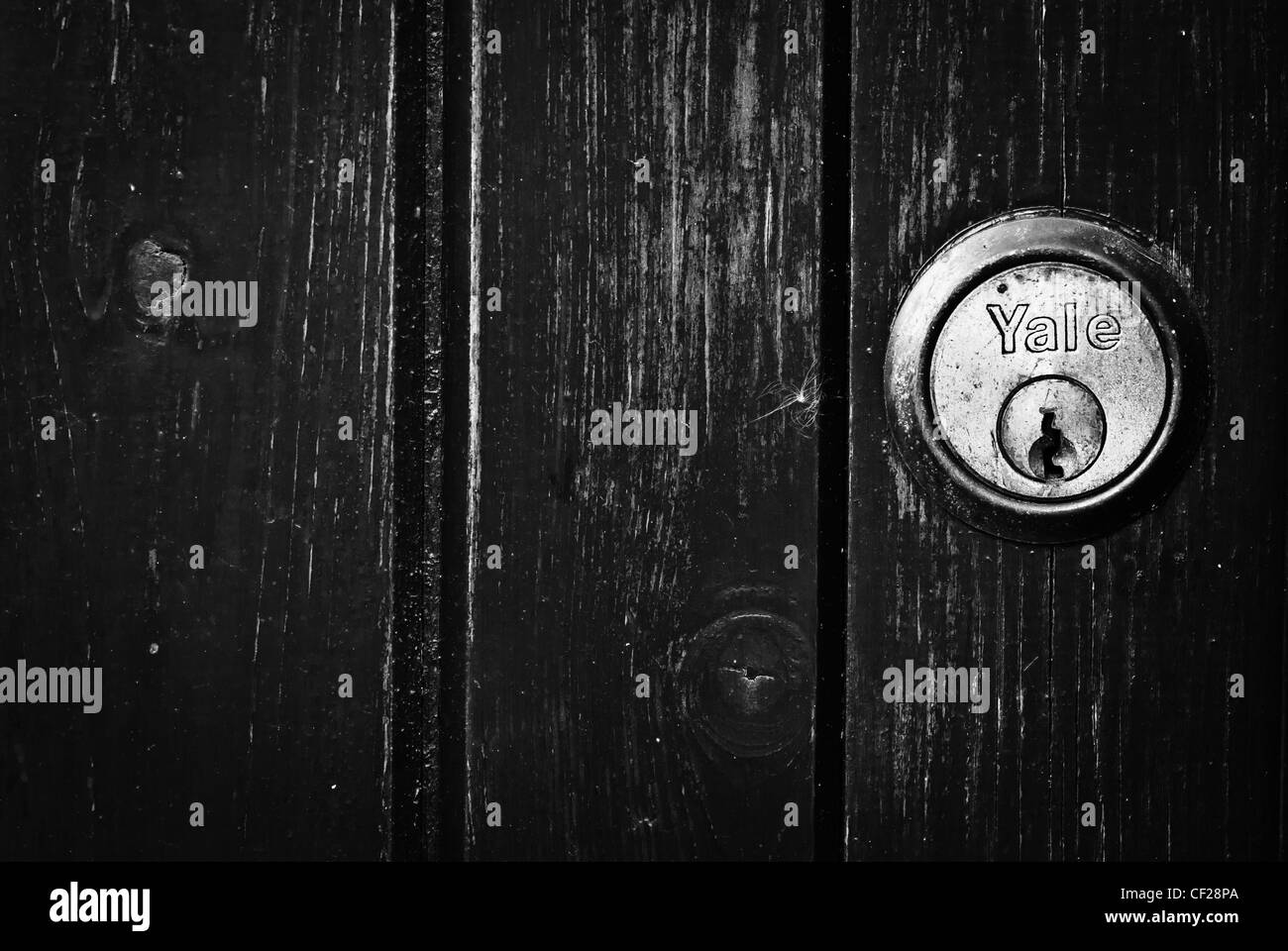 A Wooden Door With A Yale Key Lock Stock Photo Alamy A Wooden Door With A Yale Key Lock Stock Photo Alamy