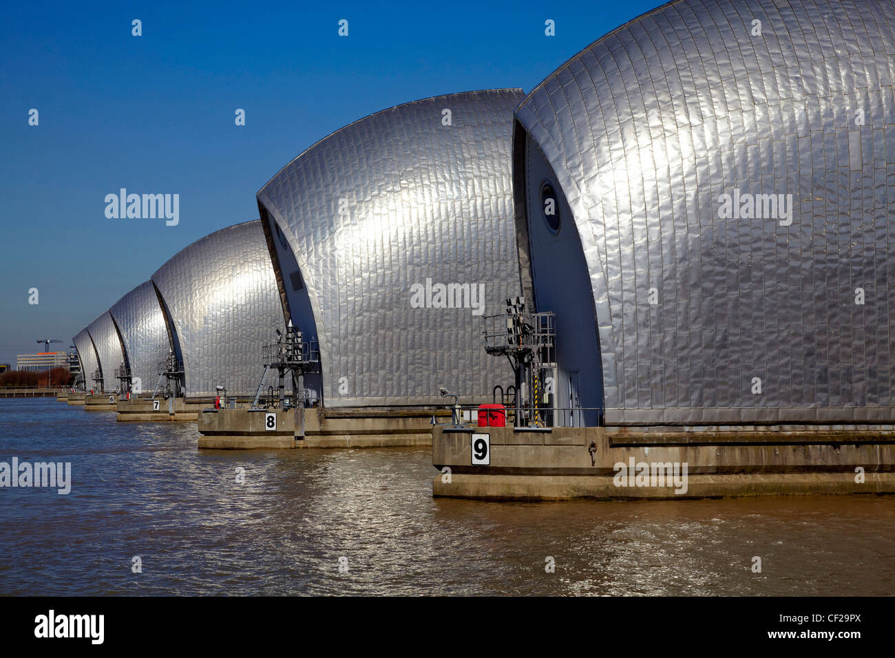 The Thames Barrier, the world's second largest movable flood barrier