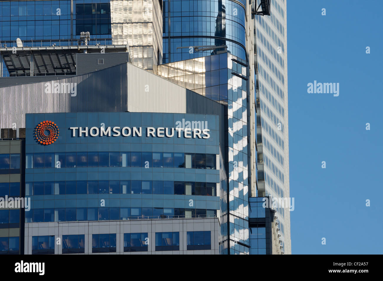 Thomson Reuters building at Times Square, Manhattan, New York Stock Photo