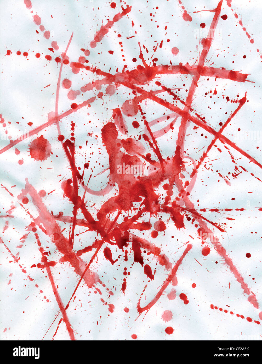 Abstract artistic background, red modern drawing, zen Stock Photo