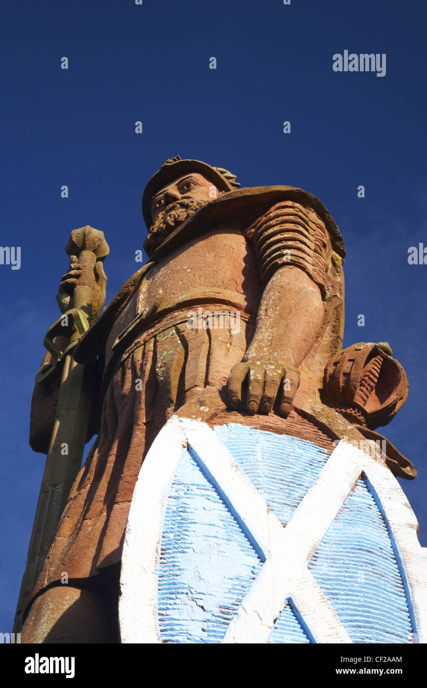 A Statue of William Wallace located near Scotts View and Dryburgh. Stock Photo