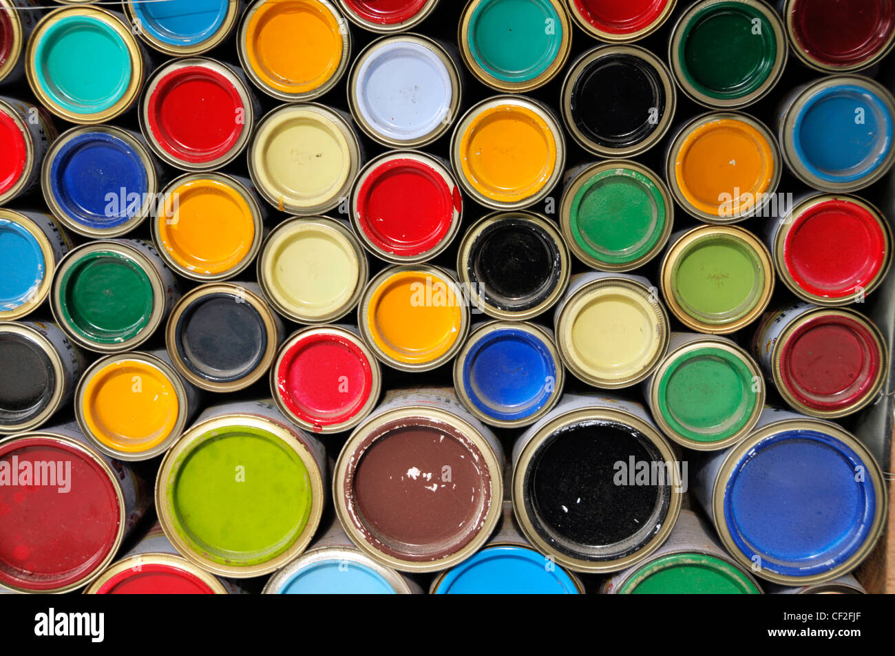 Group of paint cans hi-res stock photography and images - Alamy