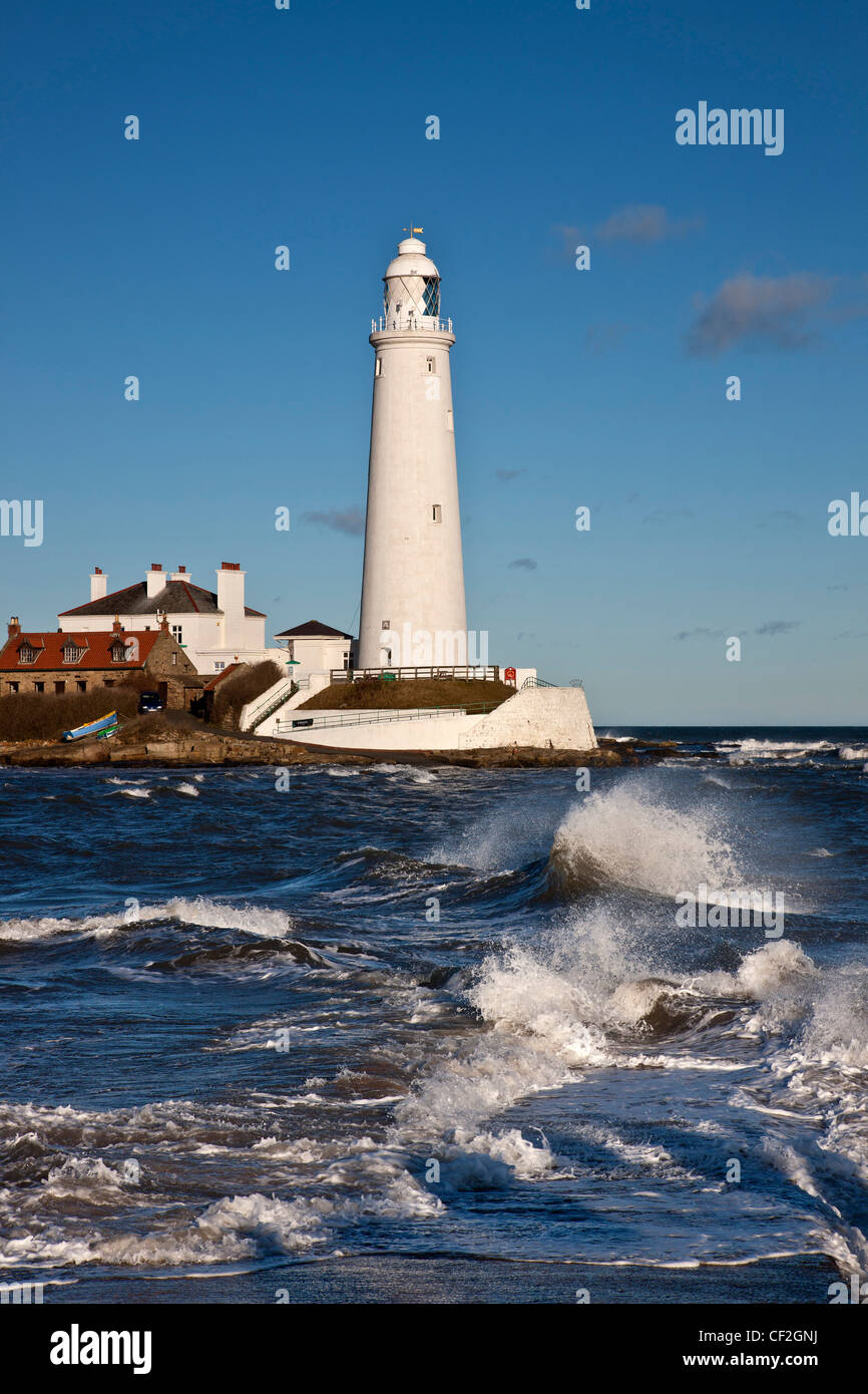 St Mary's Lighthouse, Whitley Bay, Northumberland Coast Stock Photo - Alamy