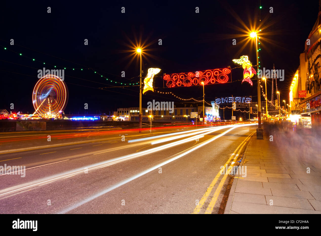 Blackpool Illuminations on the Blackpool Golden Mile Stock Photo Alamy