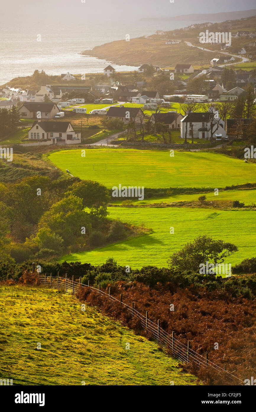 Countryside surrounding the village of Gairloch on the banks of Loch Gairloch. Stock Photo