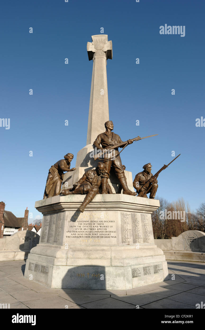 Port Sunlight Village War Memorial Stock Photo