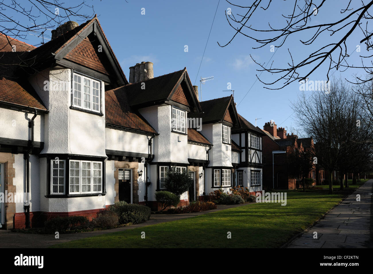 Port Sunlight Model Village houses Stock Photo