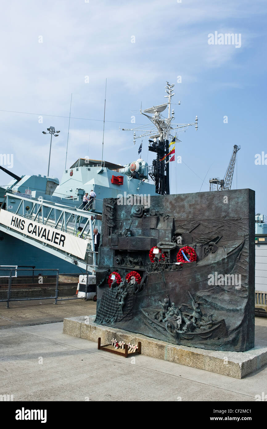 HMS Cavalier (1944), preserved at The Historic Dockyard Chatham as a memorial to 142 Royal Navy destroyers sunk during the Secon Stock Photo