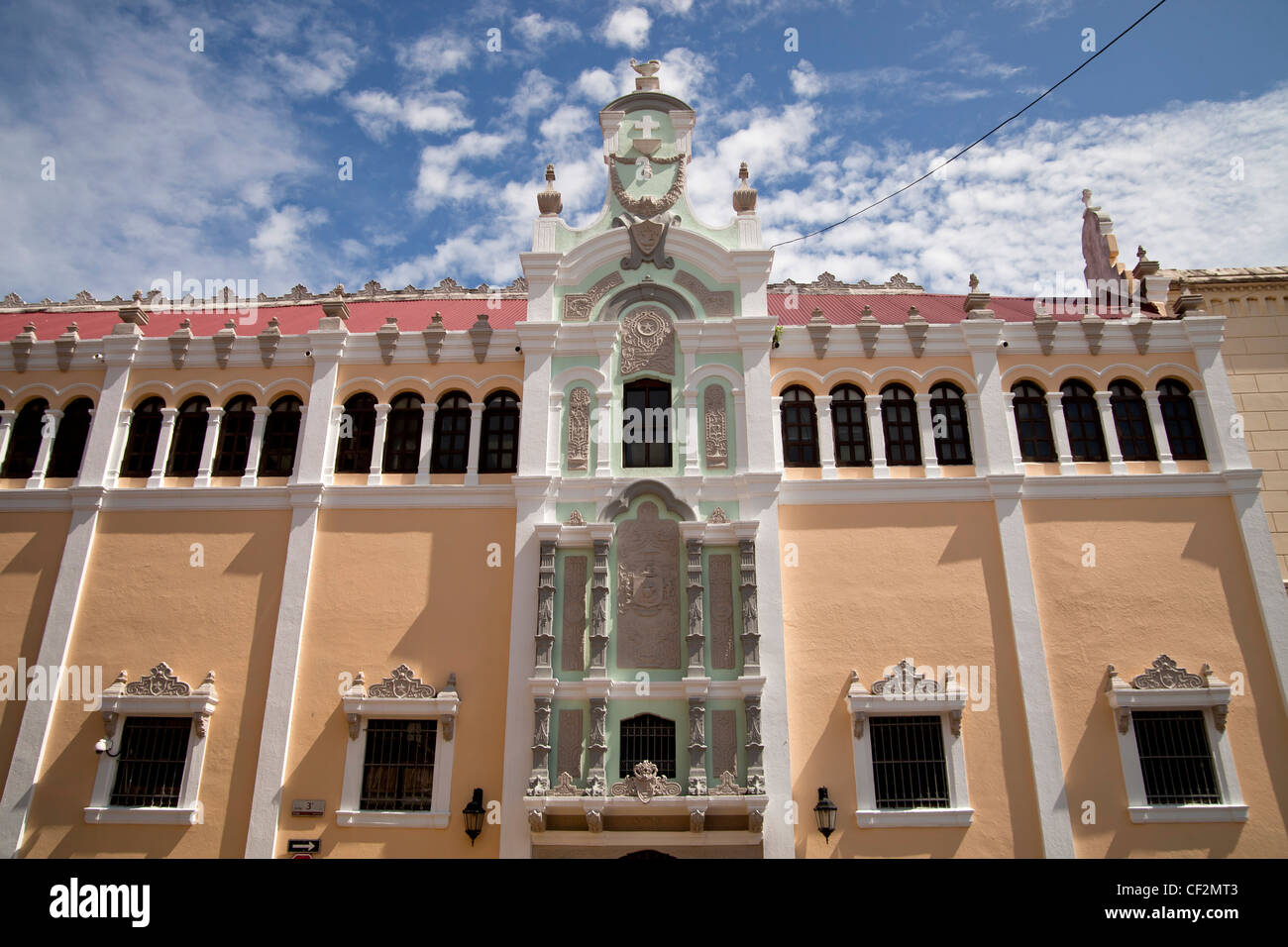 palace Palacio Bolivar, today the Ministry of Foreign Relations in the Old City, Casco Viejo, Panama City, Panama, Stock Photo