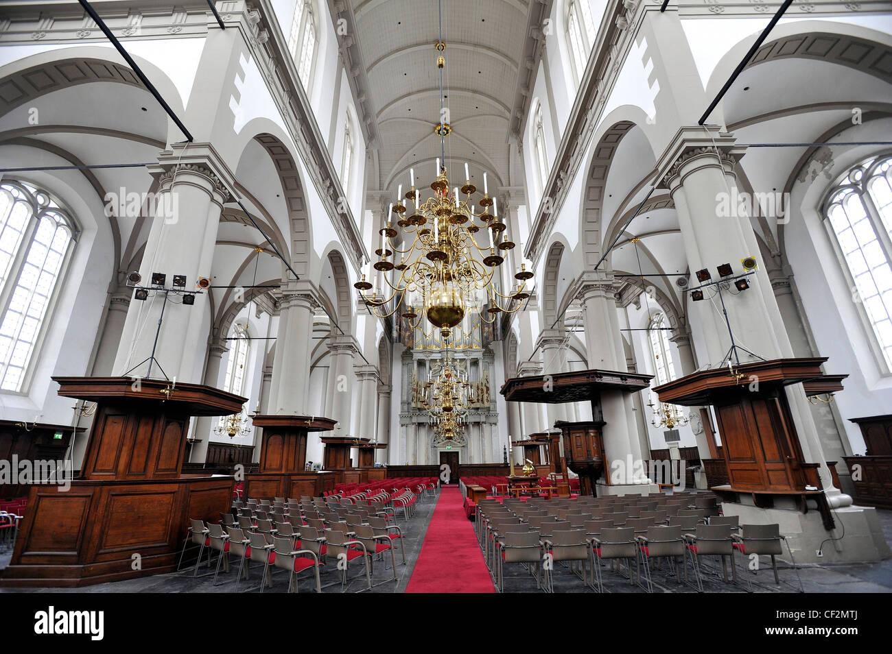 Interior views of the Westerkerk church in Amsterdam, Netherlands Stock Photo Alamy