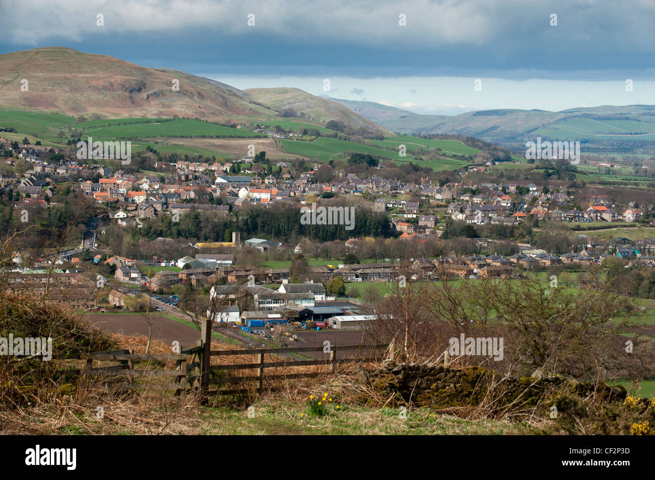 The north Northumberland town of Wooler on the edge of the Cheviot