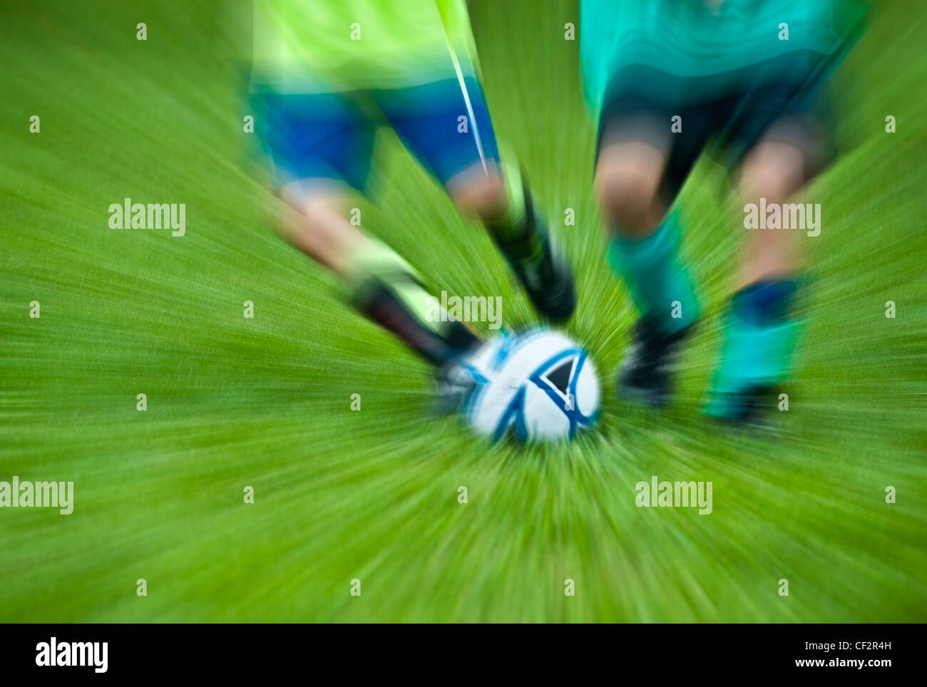 Boys youth soccer game. Stock Photo