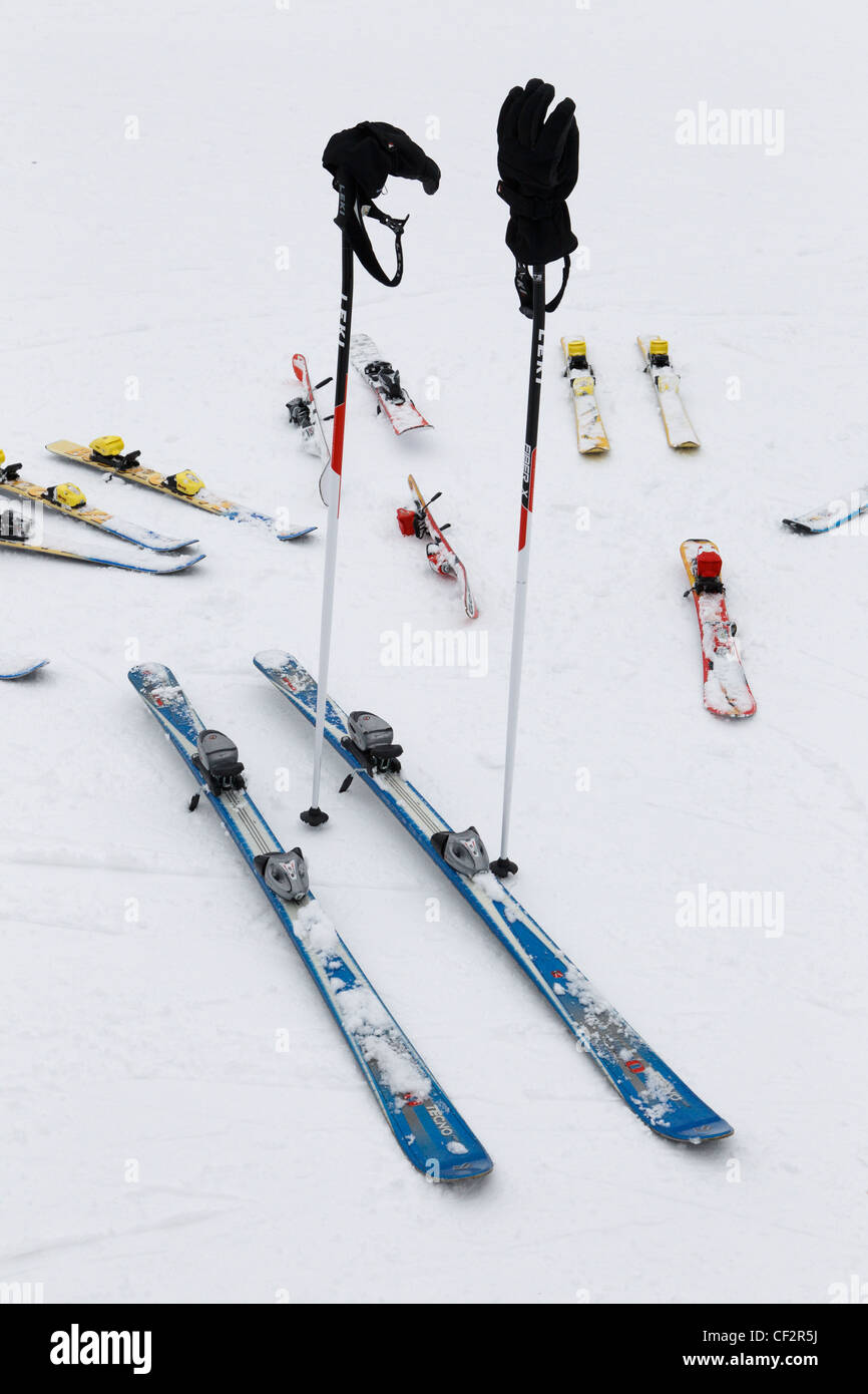 to go skiing, Karwendel, Pertisau in Tirol, Austria Stock Photo