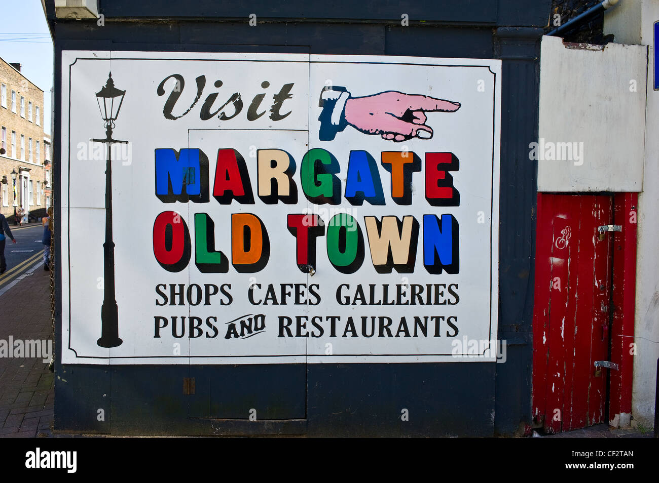 A sign for Margate Old Town Stock Photo Alamy