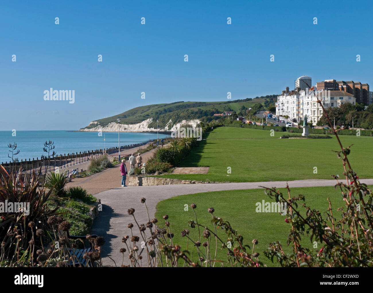 The Western Lawns along the seafront in Eastbourne, East Sussex, England Stock Photo