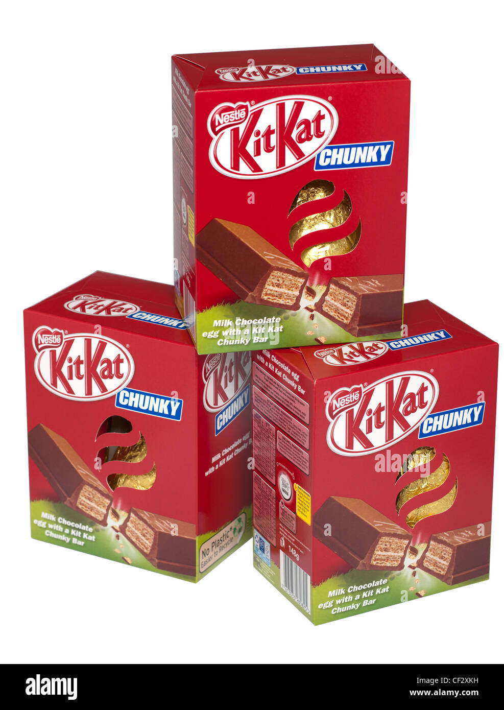 Three boxed KitKat chunky Easter Eggs Stock Photo