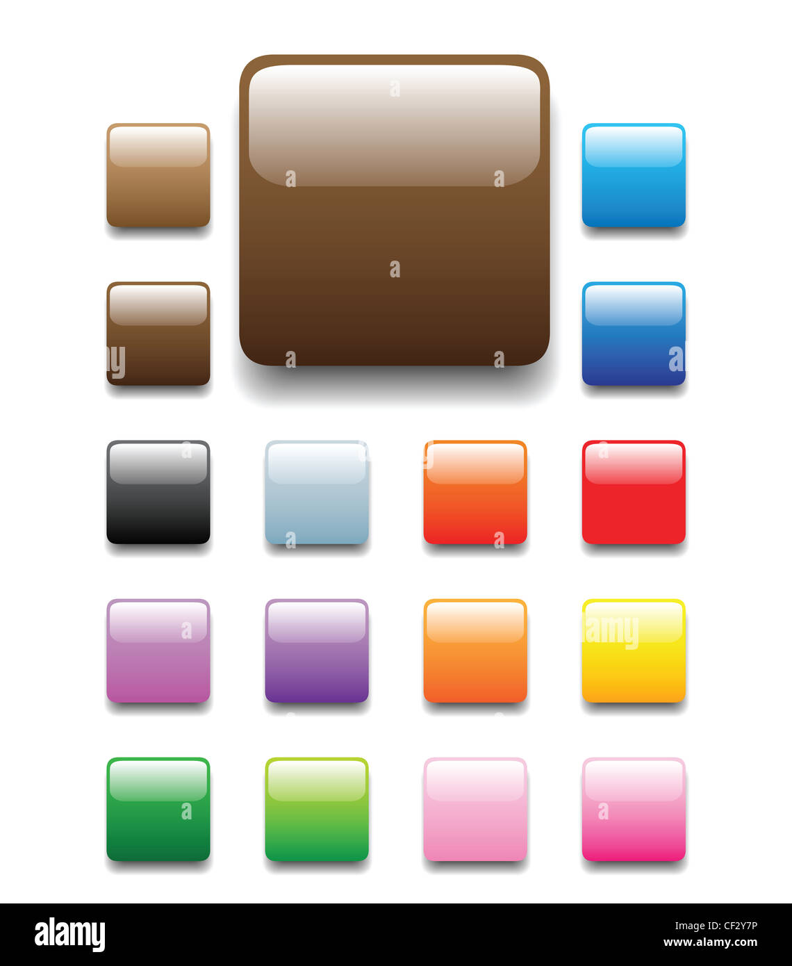 glossy, shiny candy looking square tabs for website, internet, design ...