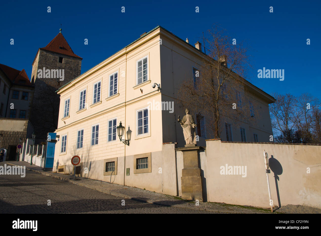 Na Opysi street leading up to the Hrad castle area Hradcany the castle district Prague Czech Republic Europe Stock Photo