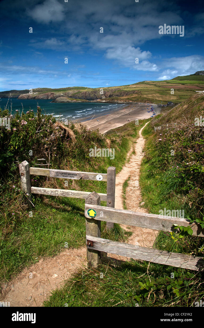 The Pembrokeshire coastal path towards Whitesands beach near St Davids