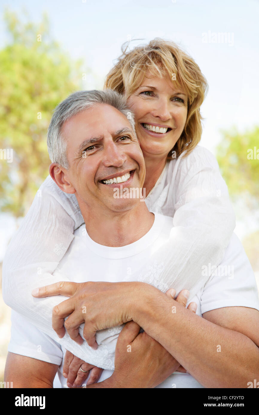 Happy mature couple outdoors Stock Photo - Alamy