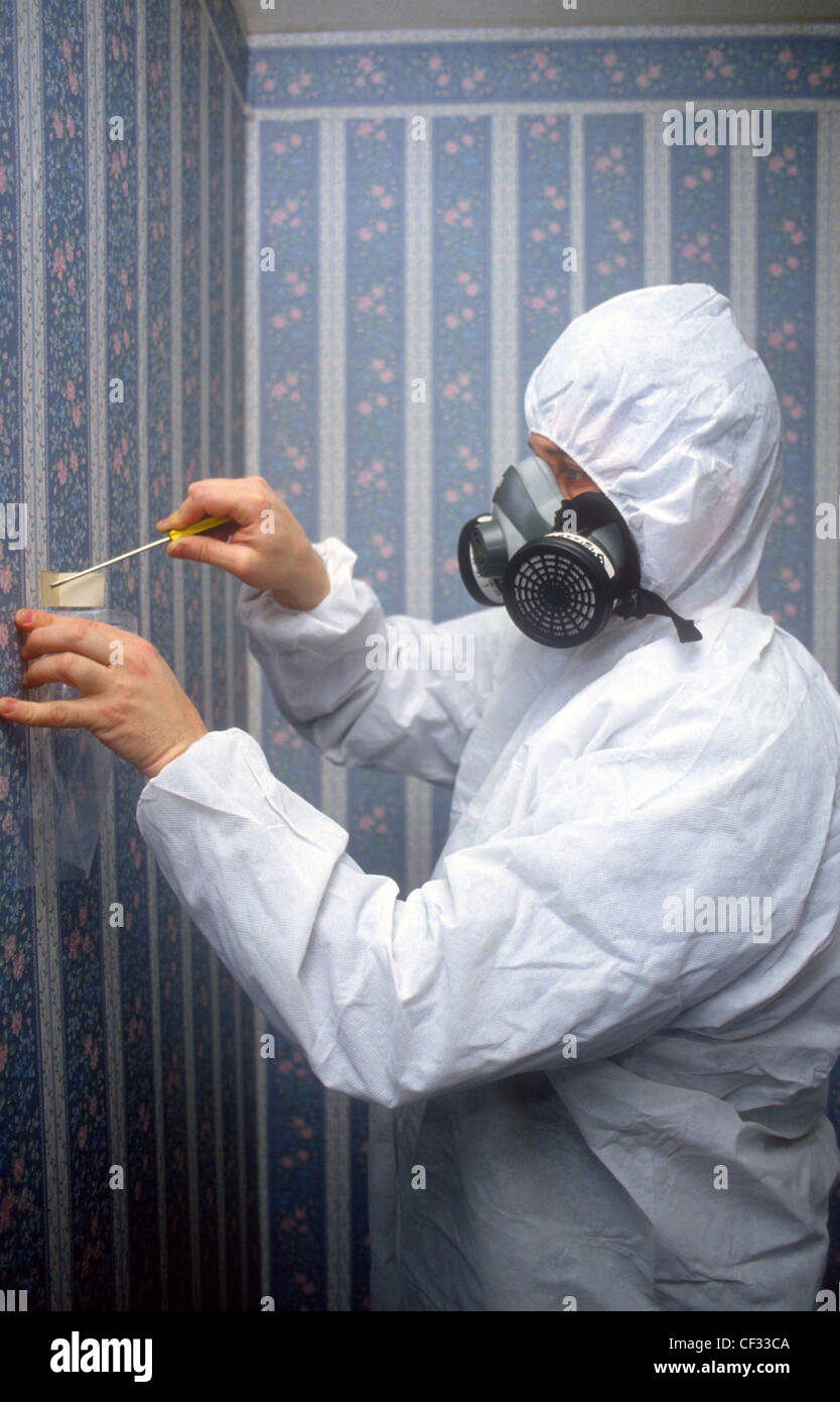 Undertaking an Asbestos survey in residential home, Southwark, London