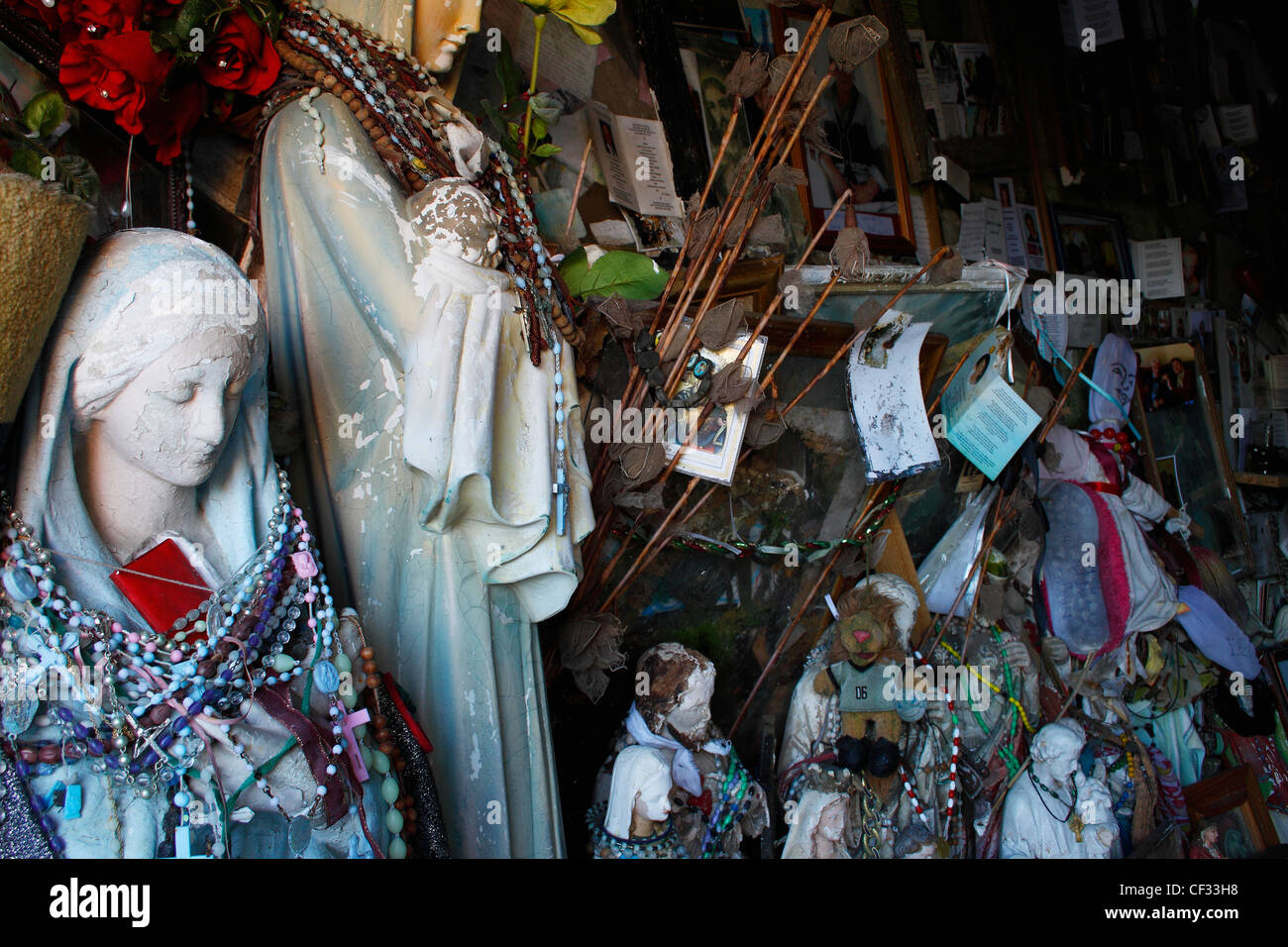 Holy Statues At St. Brigid's Well; Liscannor County Clare Ireland Stock
