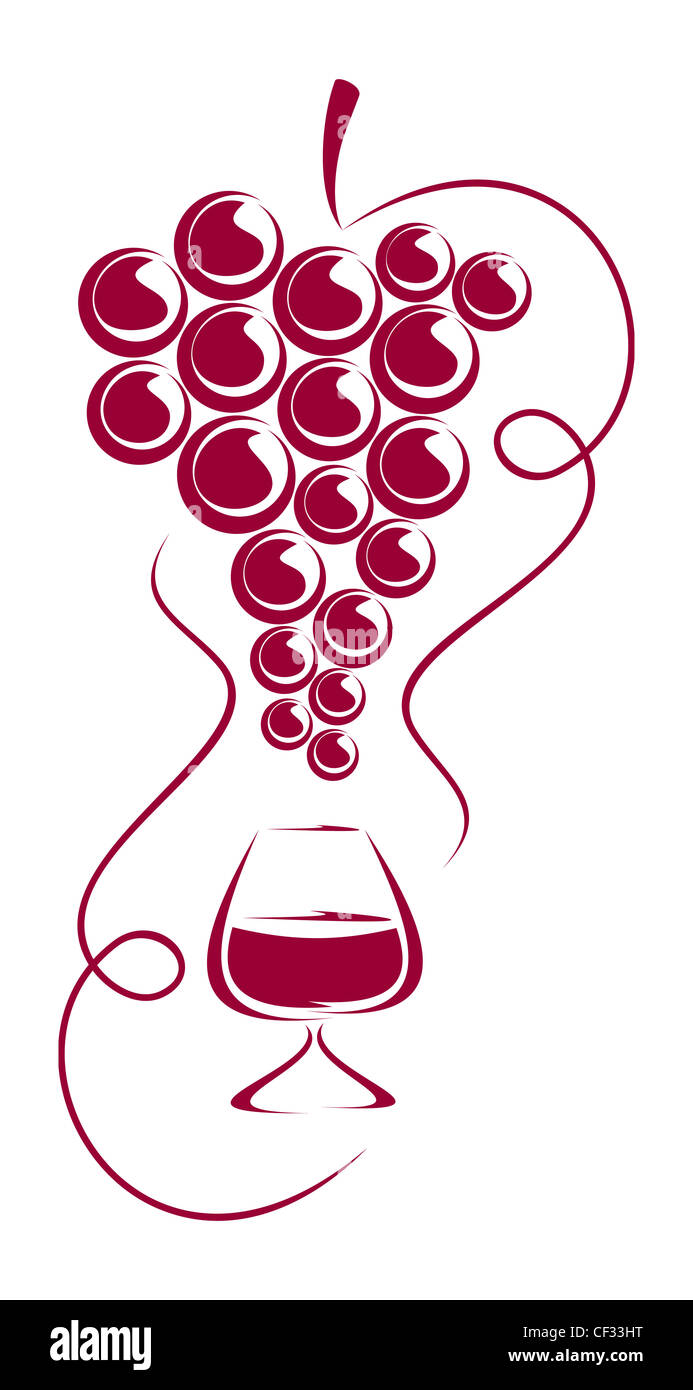 Grapes and wine glass Stock Photo Alamy