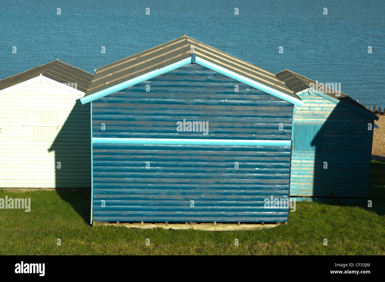 beach huts Tankerton Kent England UK Stock Photo