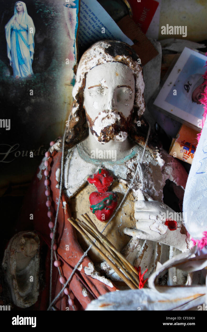 Holy Statue At St. Brigid's Well; Liscannor County Clare Ireland Stock
